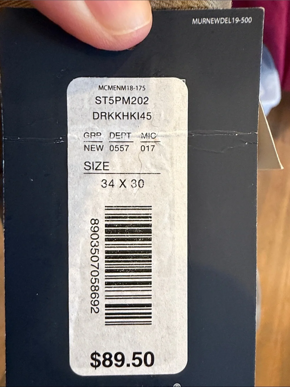 Murano Khaki Slim Chino Pants for Men 34x30